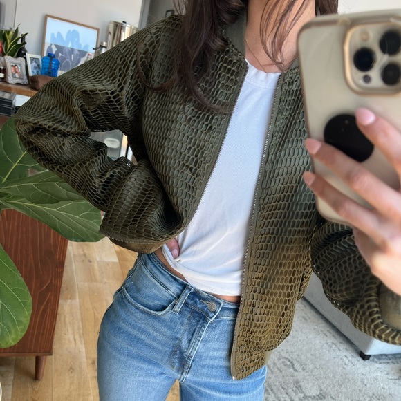 SEEK the label green bomber jacket size XS - Picture 2 of 2